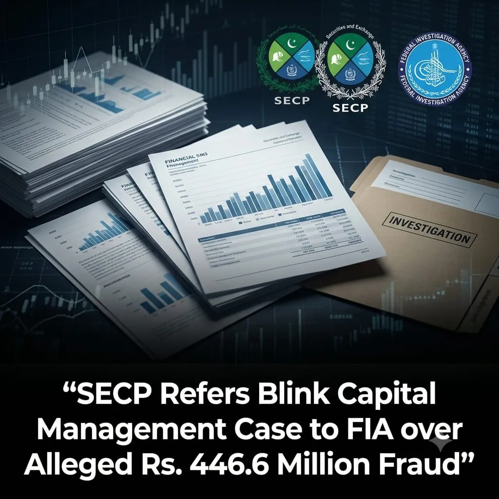 SECP Refers Blink Capital Management Case to FIA Over Alleged Rs. 446.6 Million Fraud